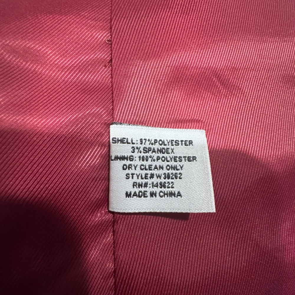 Walter Baker Phelps Blazer XL Wine Red NEW Double Breasted Gold Buttons $268 - Picture 5 of 10